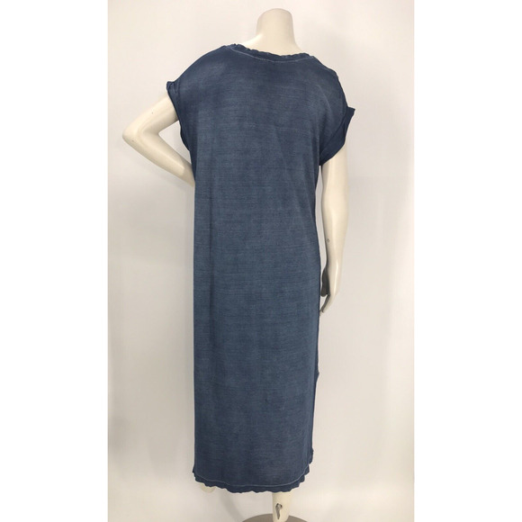 Cloth & Stone Blue Short Sleeve Maxi T-Shirt Dress Size PM - Picture 8 of 12